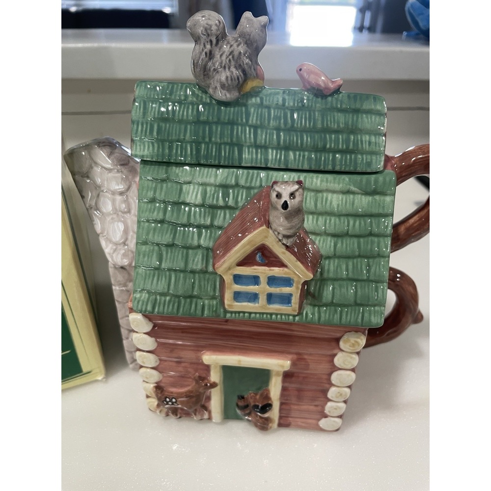 Peggy Jo‎ Ackley Three Piece Teapot Cottagecore Kitch Whimsy w/ Box Fantasy - Picture 2 of 8